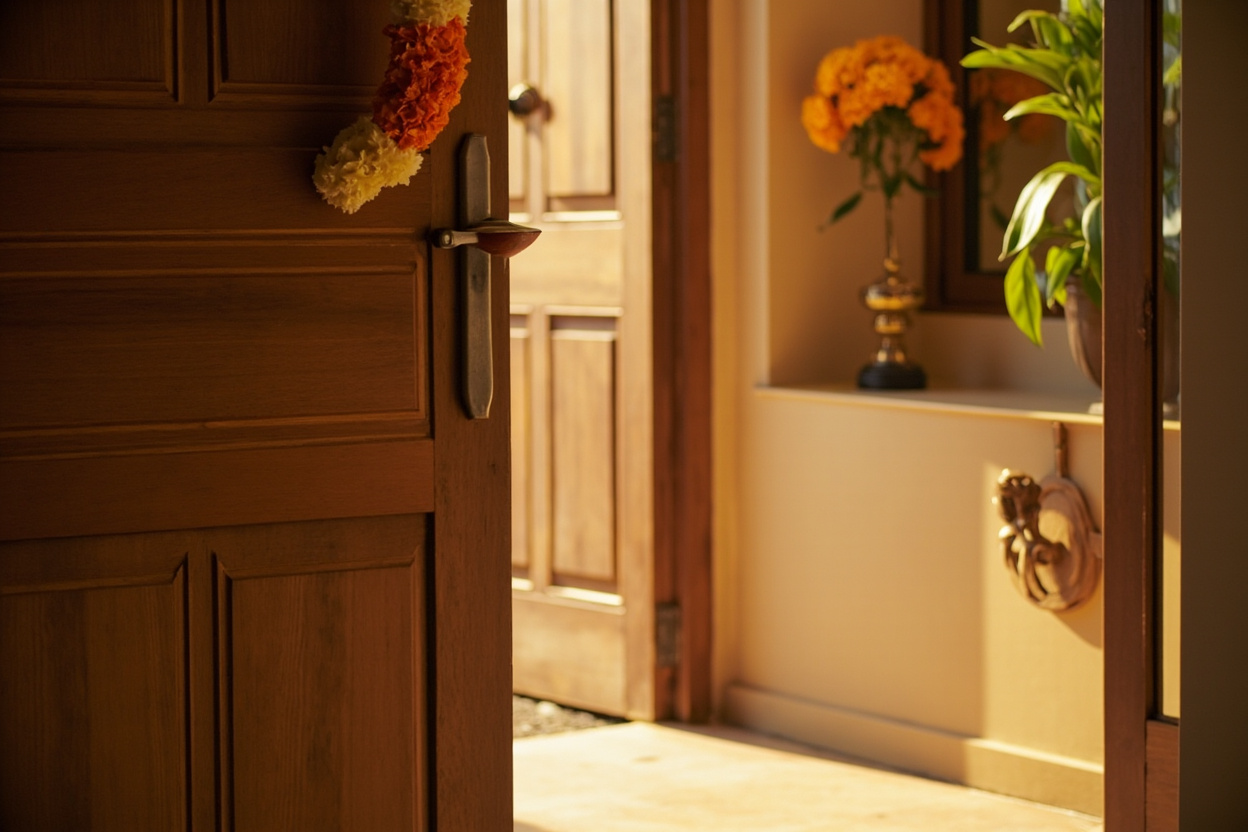 Warm Vaastu-aligned Indian home interior