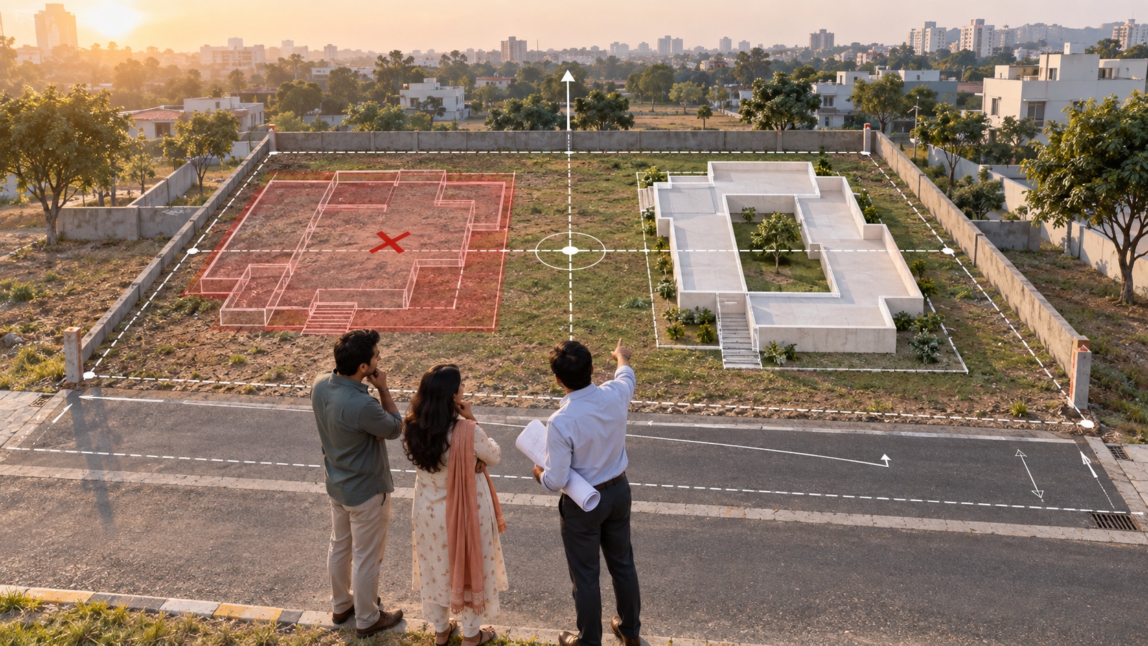 Plot and Brahmasthan: input, Vaastu analysis, and result