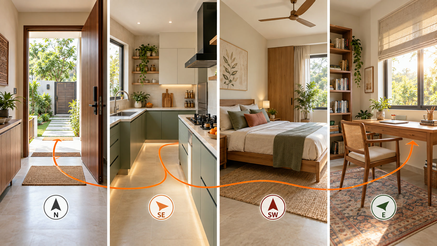 Room-by-room guides: input, Vaastu analysis, and result